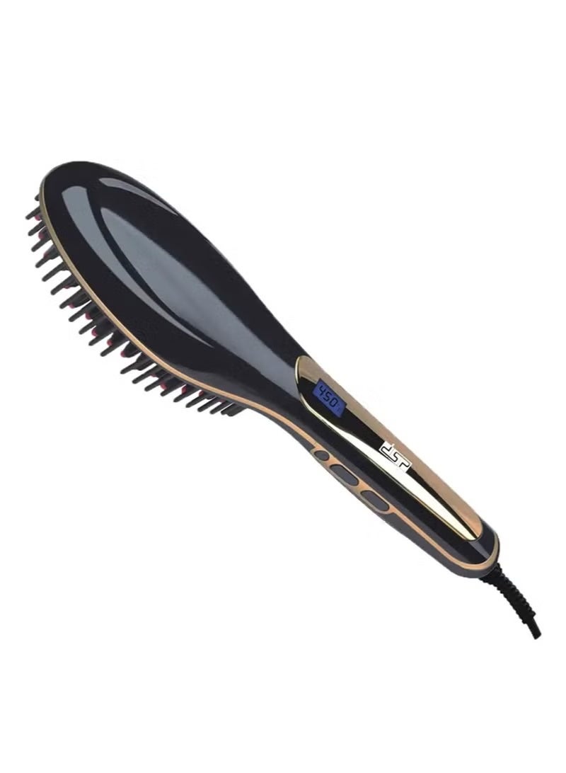 Electric Hair Straightening Brush, 230°C, Black, E-10001SC